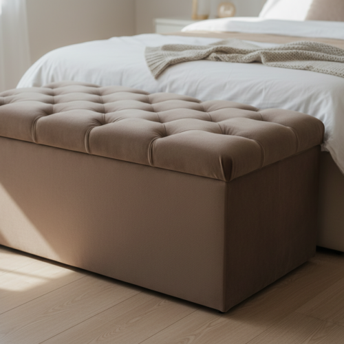 Ottoman_ Brown Box Ottoman Storage Box - from £175