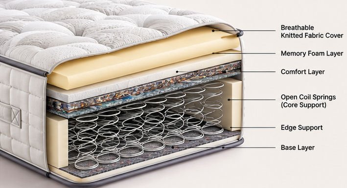Open Coil Memory Foam Mattress - Image 2